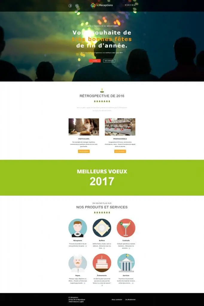 iciRéceptions - Campagne emailing vœux 2017