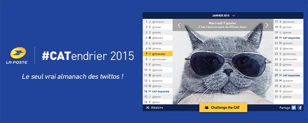 #CATendrier 2015 par La Poste : Le calendrier 2.0